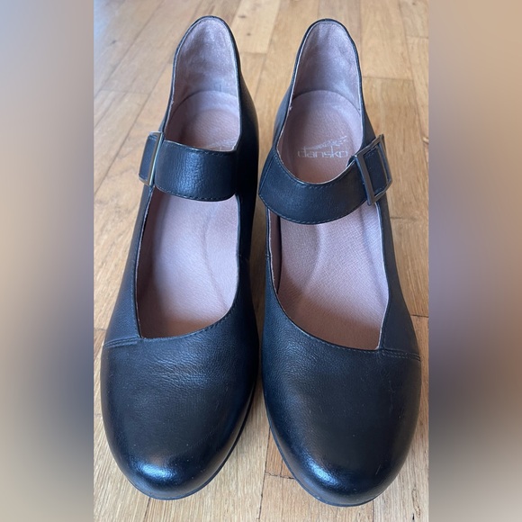 Dansko Women’s Size 39 Roxanne Burnished Nubuck Black Leather Mary Jane - Picture 4 of 10